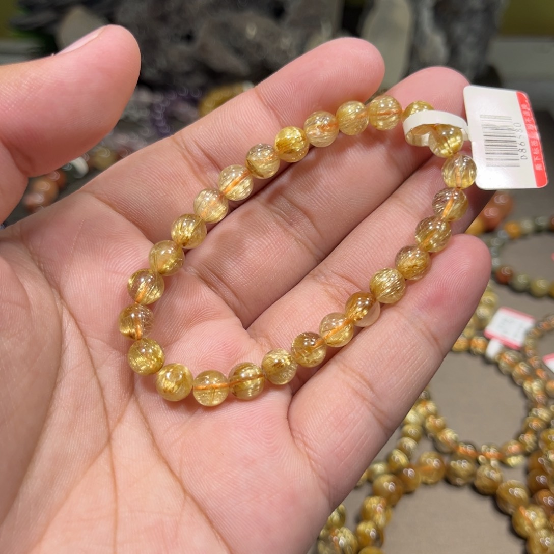 未镶嵌水晶手串钛晶