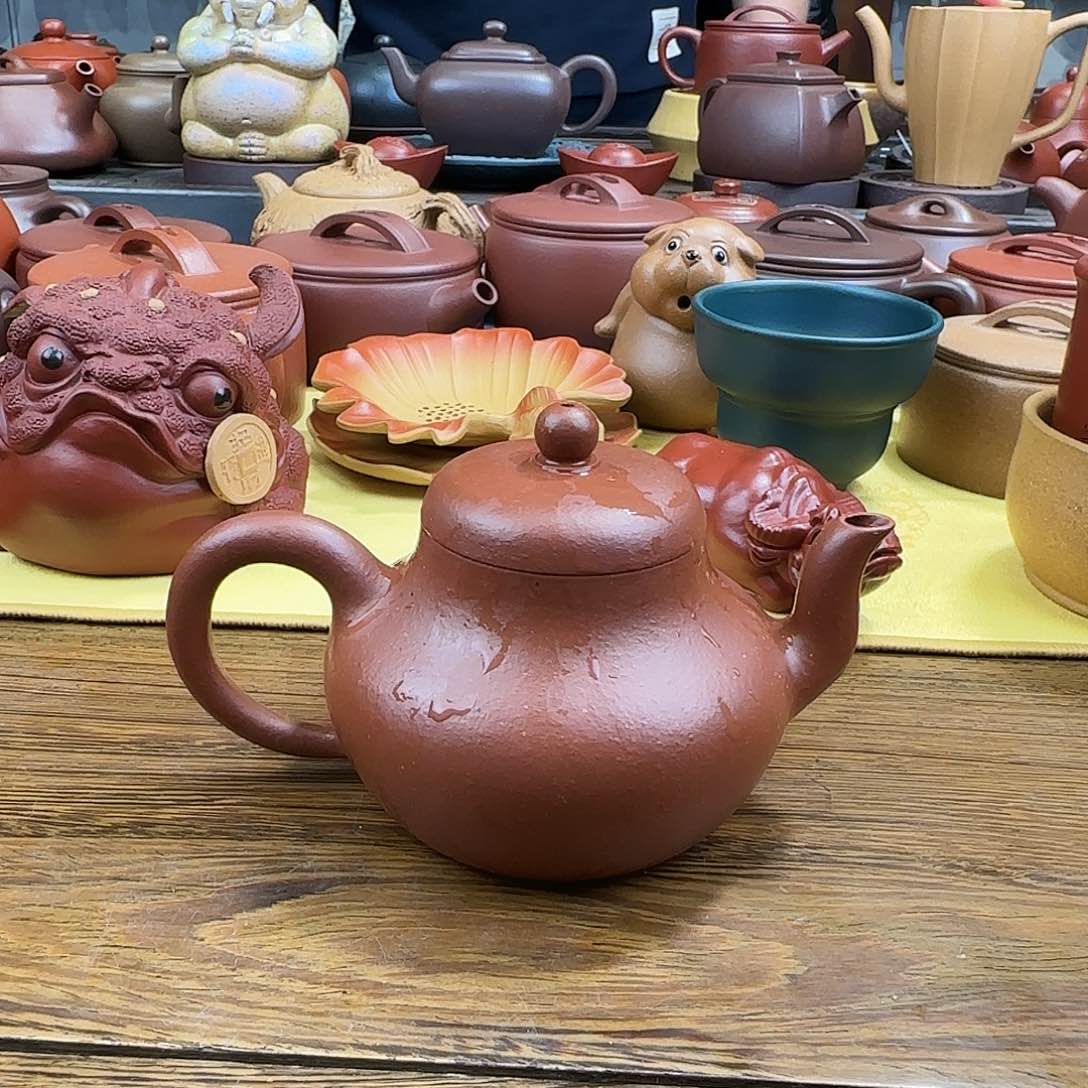 紫砂茶壶君德紫泥全