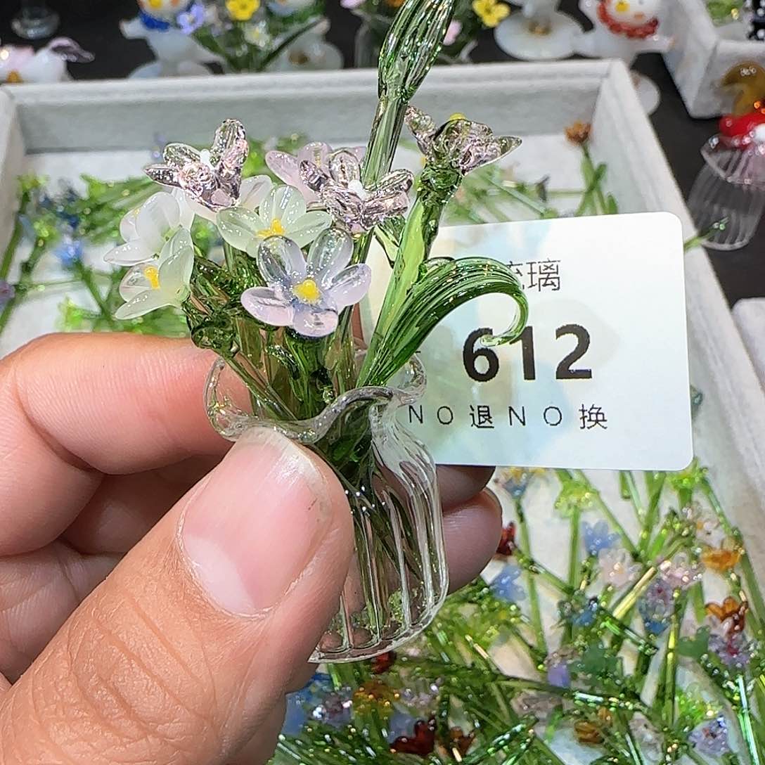 琉璃手工艺品612插花