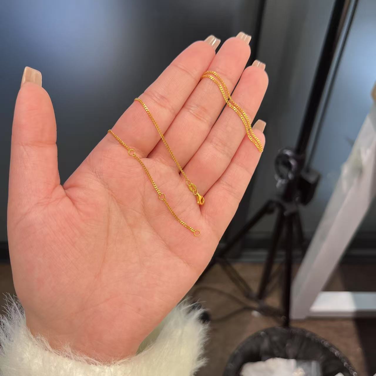 足金999项链  3.48克