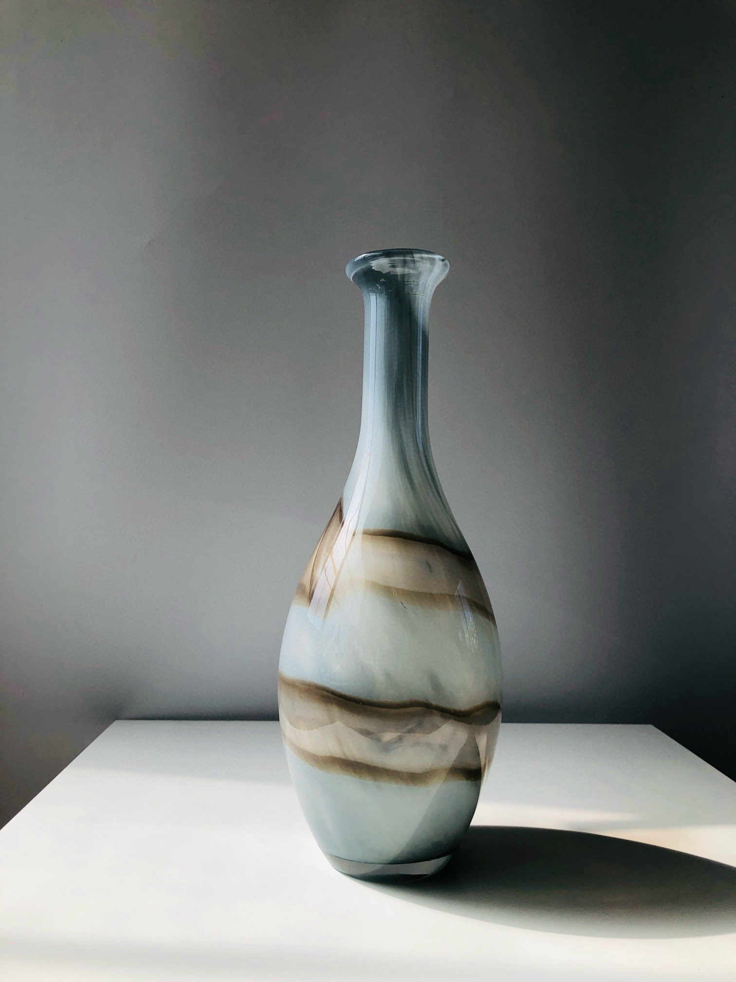 几何锥形菱形彩色磨砂摹刻花纹琉璃花瓶创意软装花器摆件