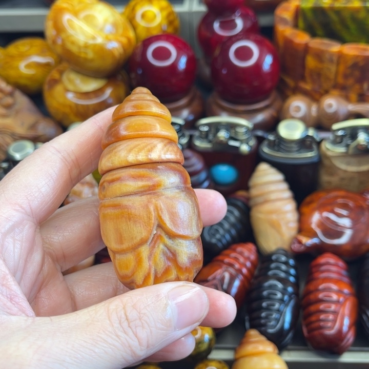 琥珀木雷击木琥珀木大蚕蛹