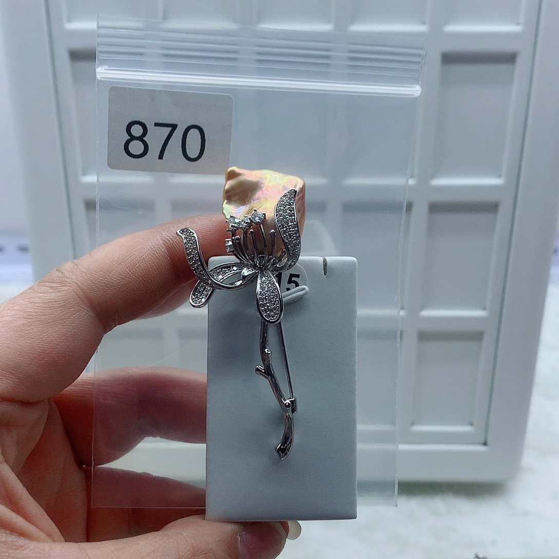 合金淡水珍珠吊坠(不含链)