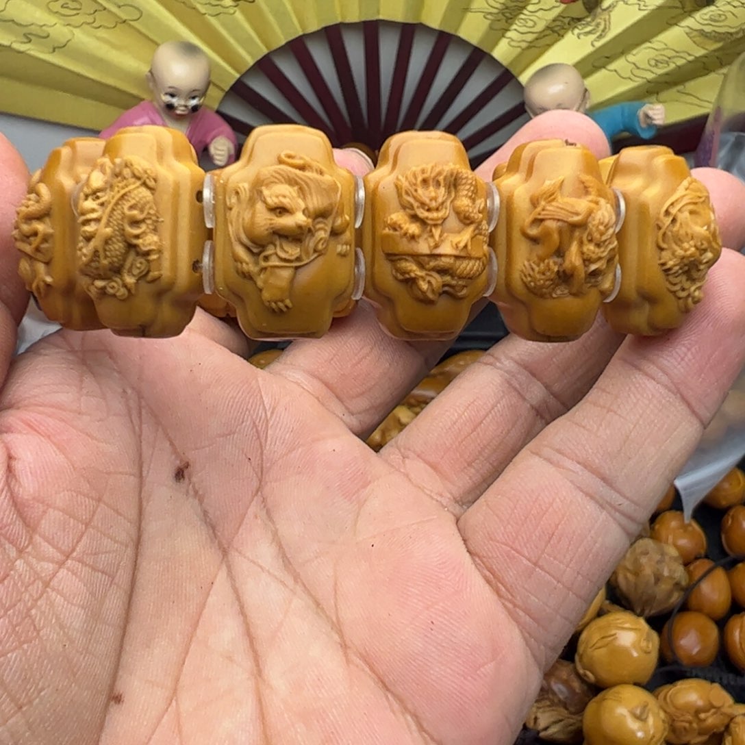 橄榄核手串/手链梅林铁盒十二圣獸