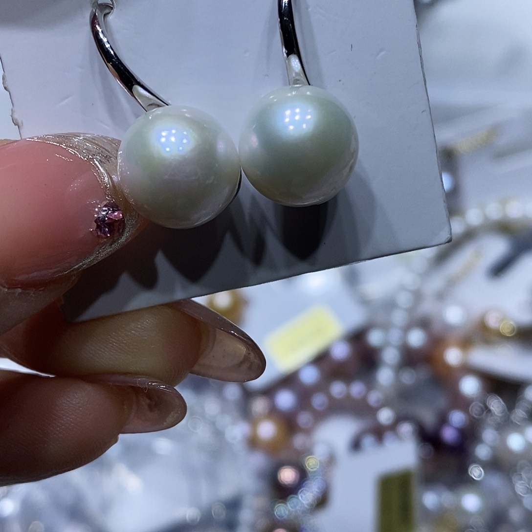 淡水珍珠吊坠银S925镶嵌