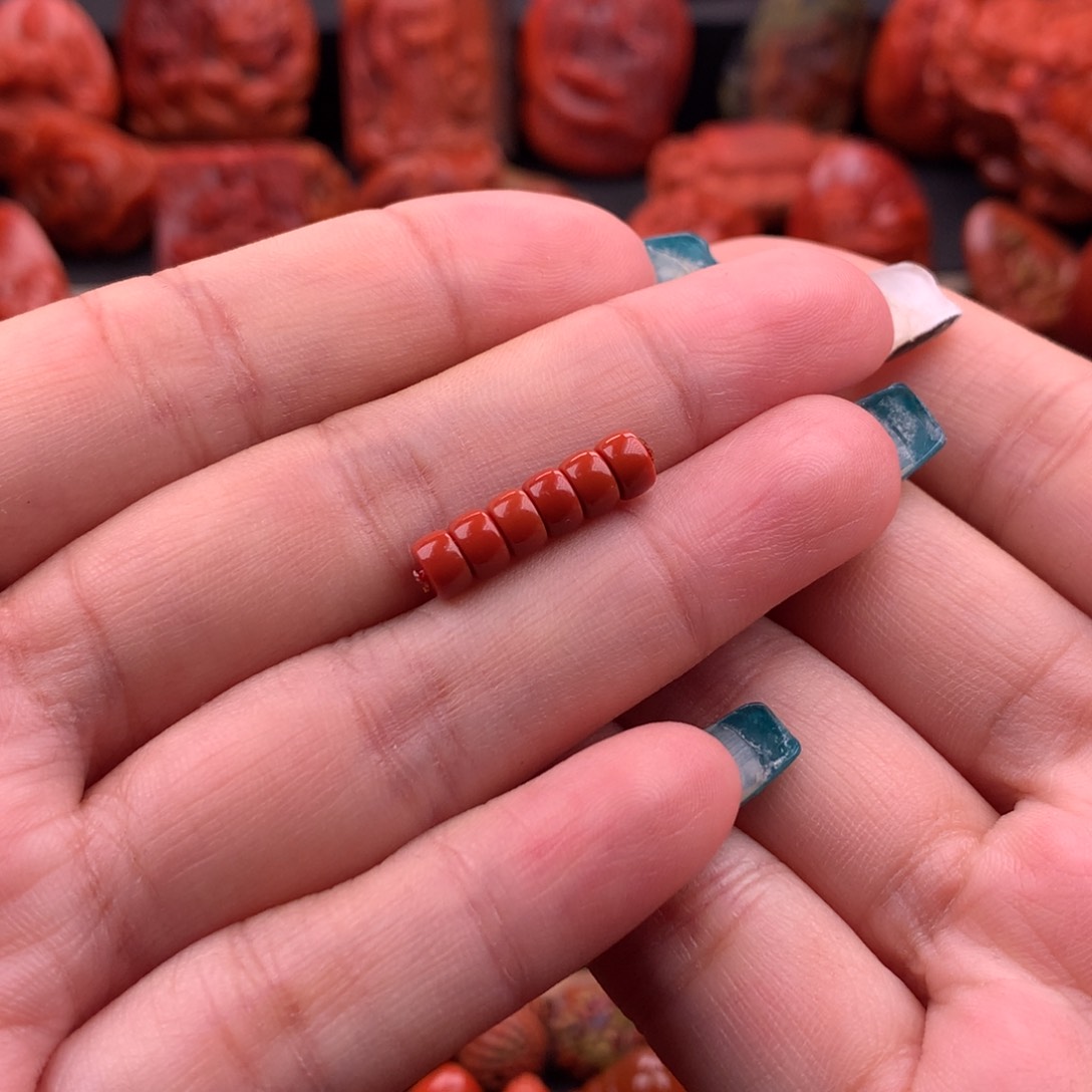 南红玛瑙南红川料精工直切隔片5mm未镶嵌