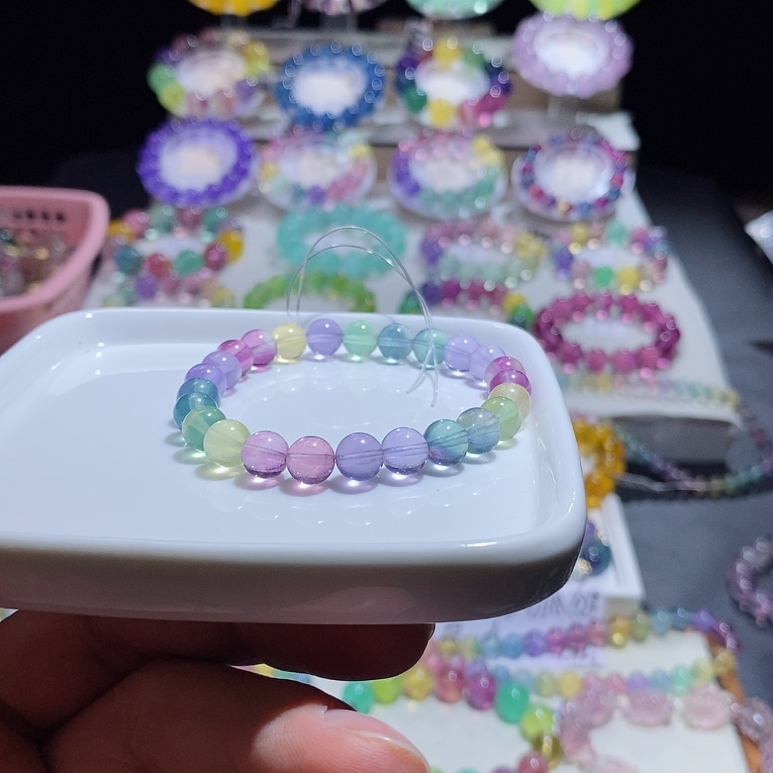 手链水晶未镶嵌马卡龙单圈7加