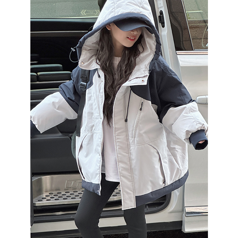 K27797孙小美女童羽绒服冬装儿童冲锋衣加厚连帽外套
