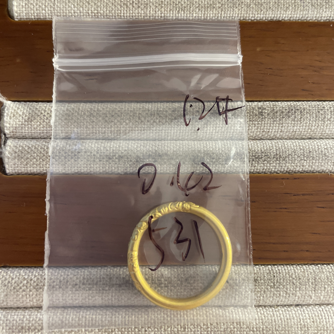 克重0.42 12号 樱花繁花戒指 足金999