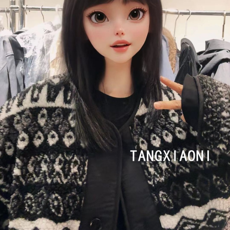  3店  重磅 民族风小几何 颗粒外套