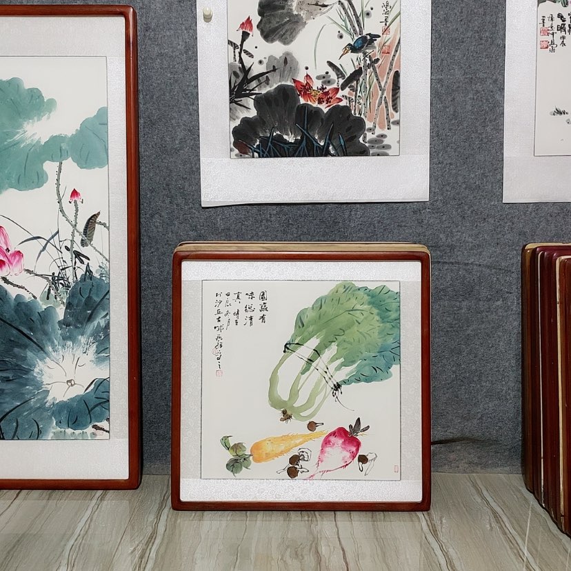 【闪购商品】国画书画作品带框65×65厘米