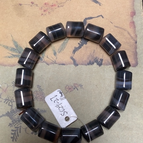 玛瑙/玉髓手串未镶嵌天然玛瑙手串桶珠天然花