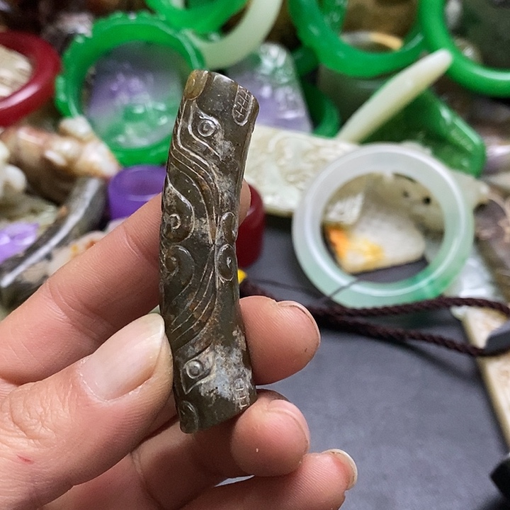 古***索和田玉（糖玉）未镶嵌挂件