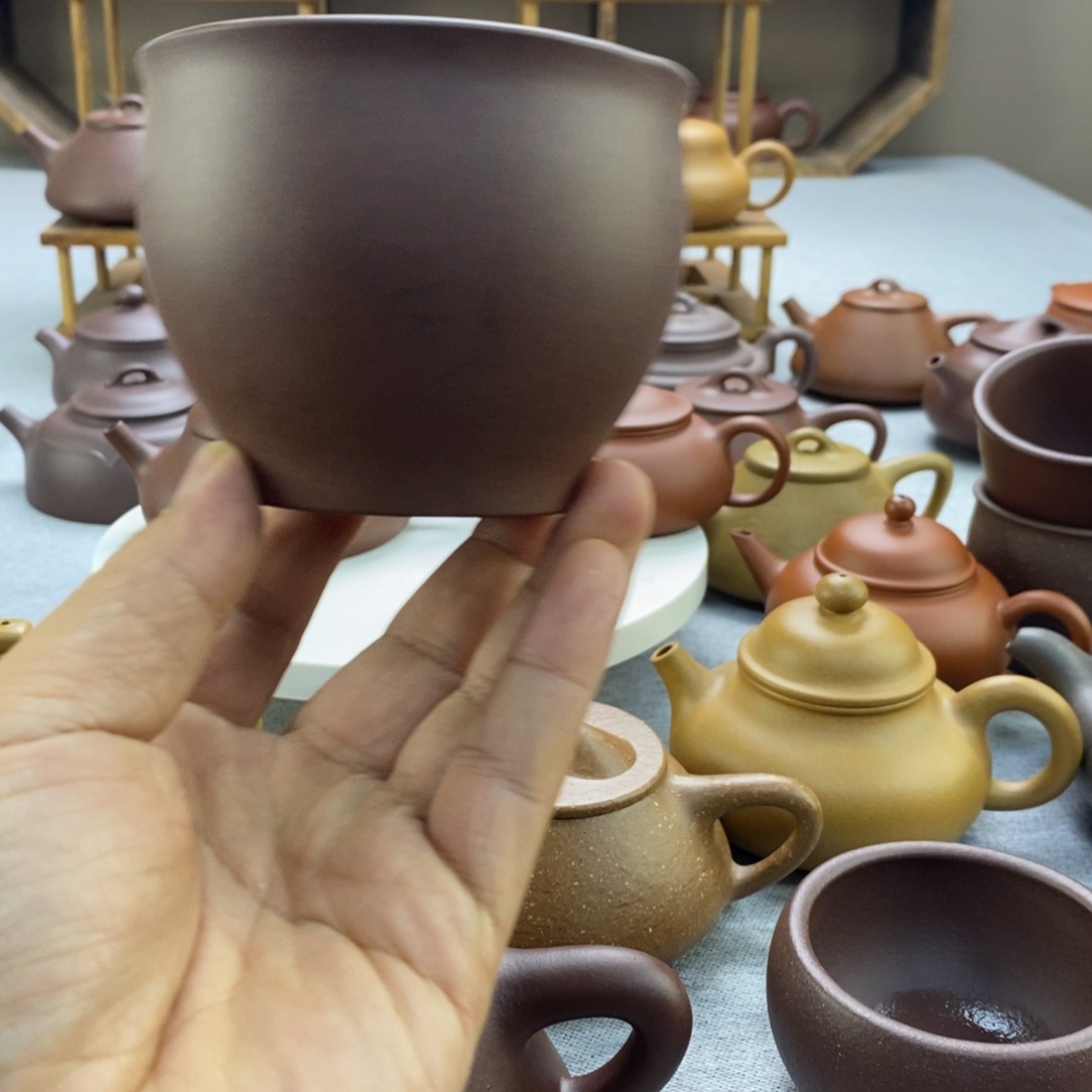 紫砂茶壶88紫泥主人杯