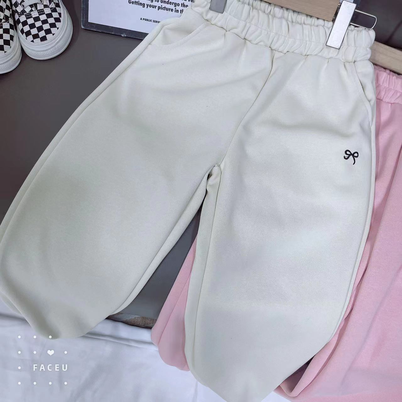 405053《杏色》优选韩版儿童男女款休闲舒适百搭休闲裤