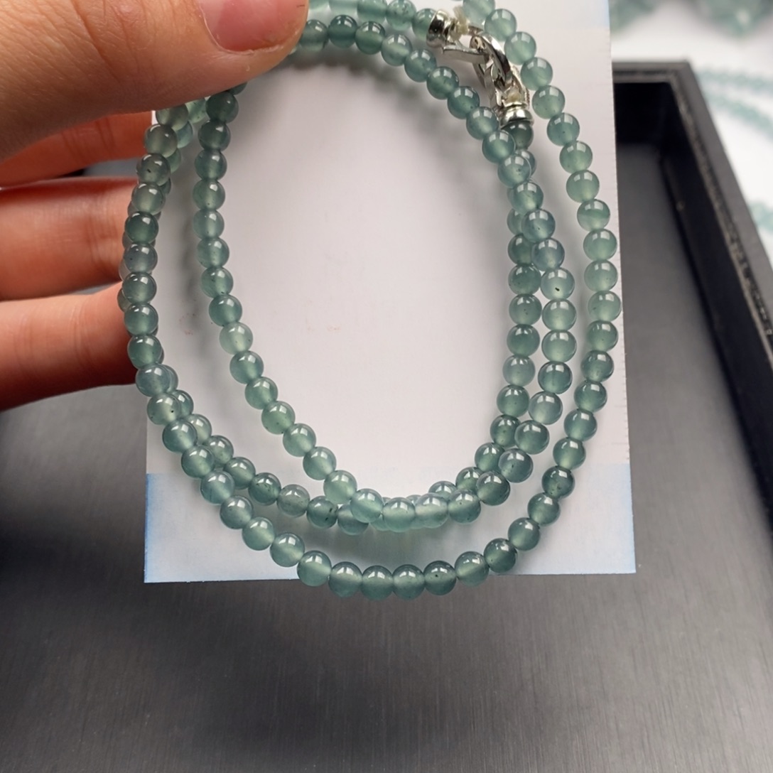 小***2翡翠未镶嵌手链翡翠成品项链