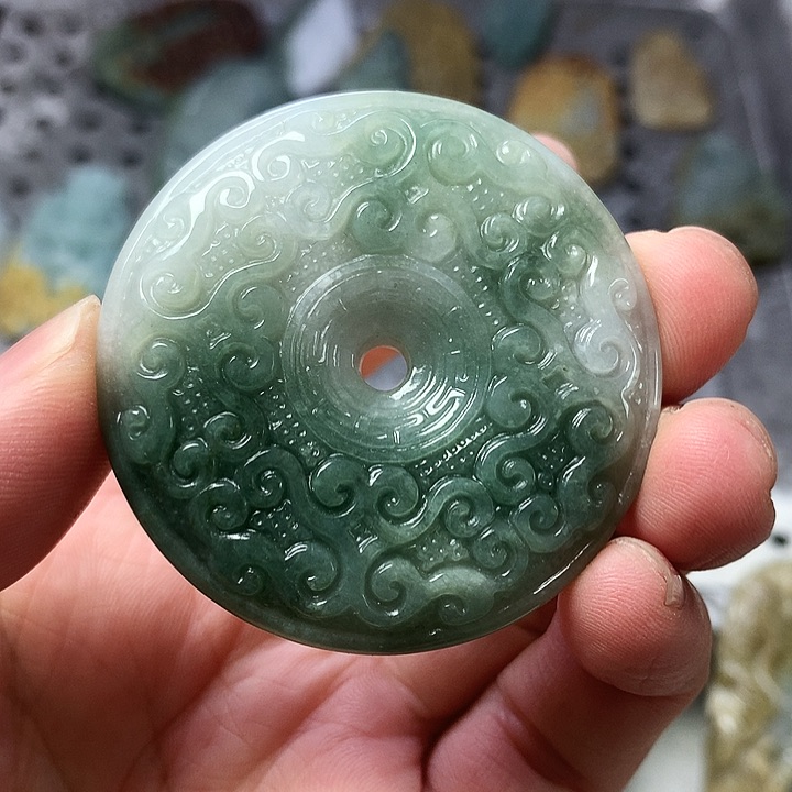 颈饰未镶嵌翡翠缅甸翡翠平安扣