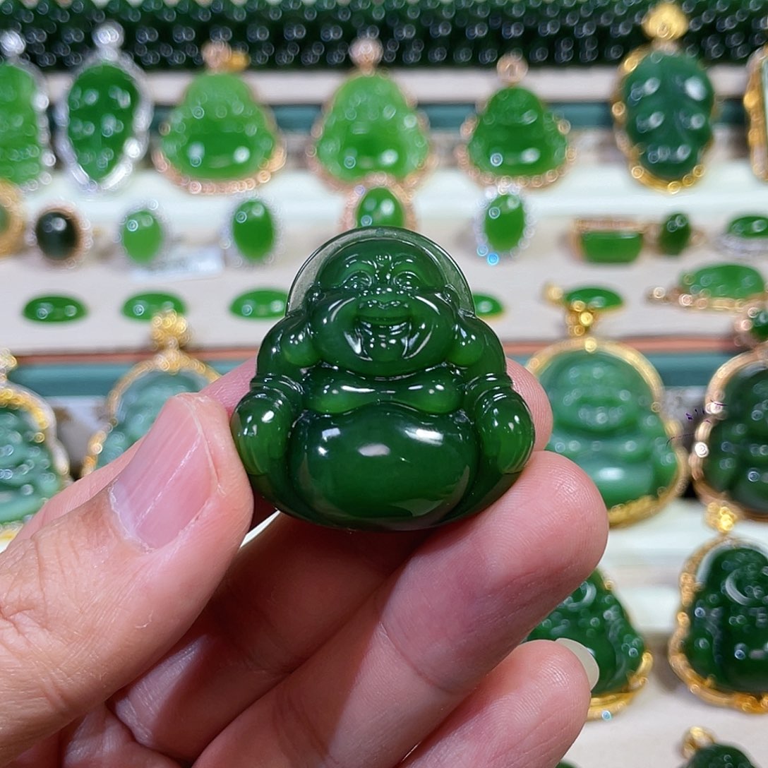 和田玉（碧玉）未镶嵌颈饰30mm