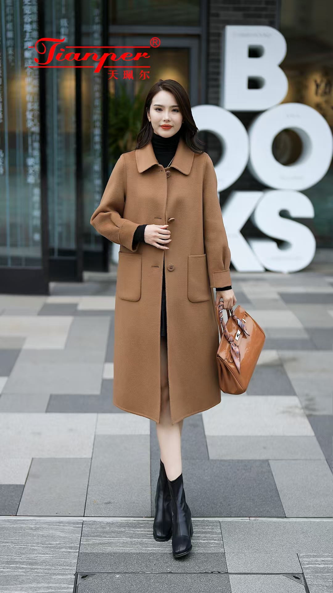 【瑶瑶专属】D552【衣长96】静奢大衣外套保暖时尚毛呢外套呢子轻职风