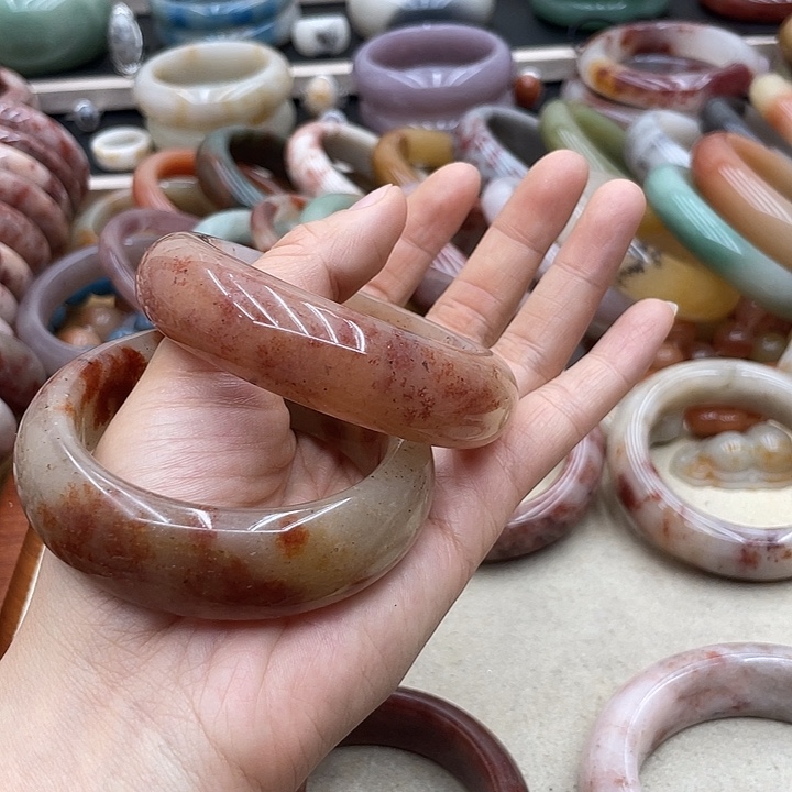 石英质玉圈口55未镶嵌真**生