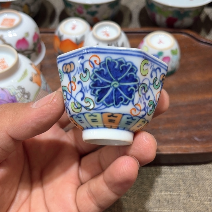 纯手绘精品盖碗杯