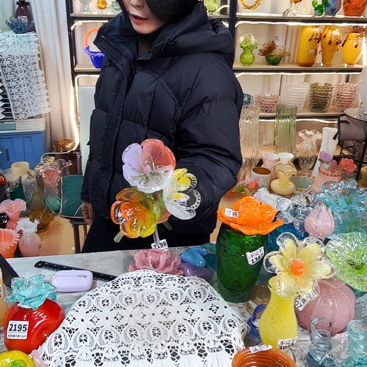 3朵樱花家悦美居琉璃摆件