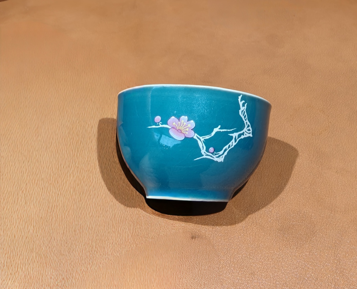 梅花蓝色主人杯3个一组福利