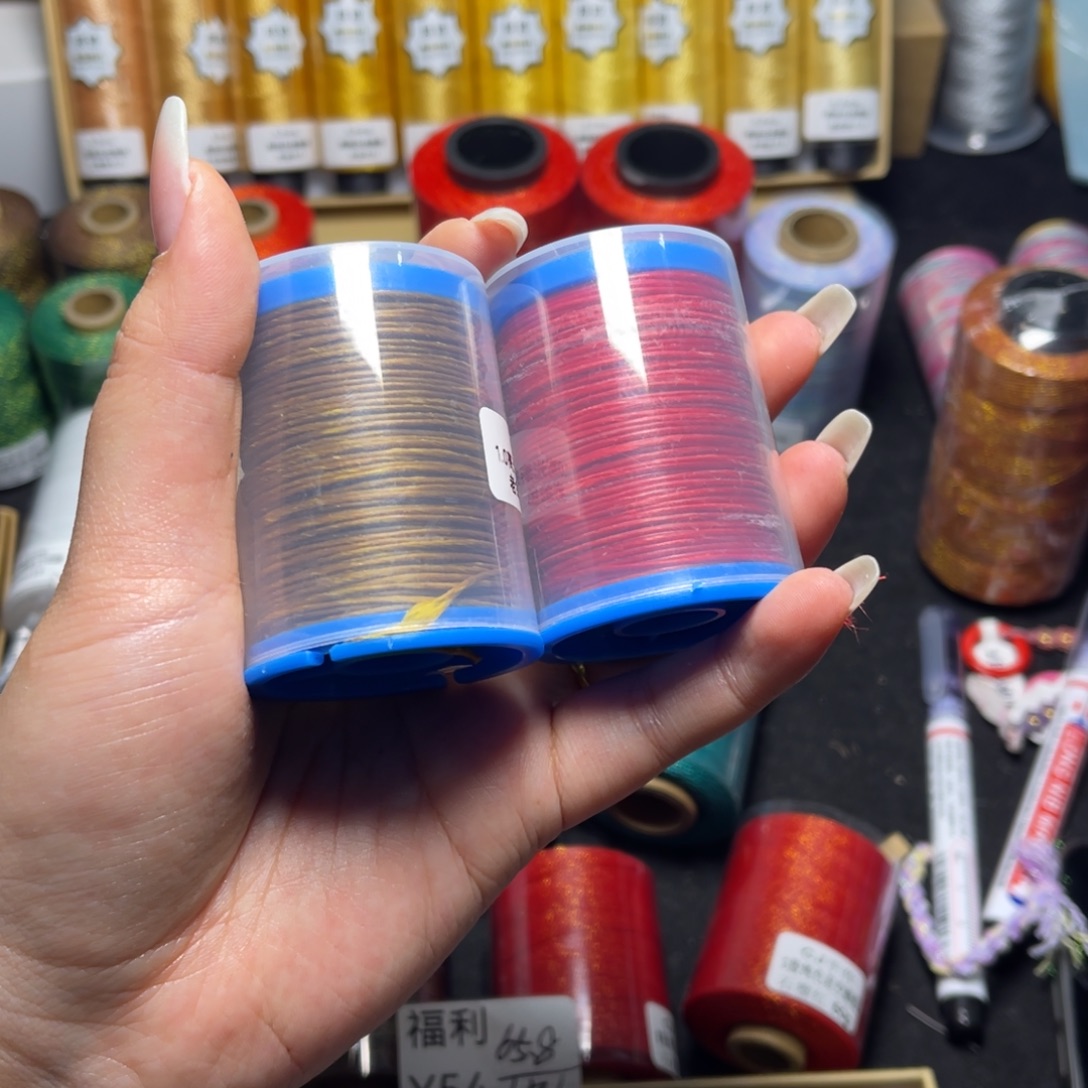 腈纶1.0高光泰蜡2卷45米中国红老金色