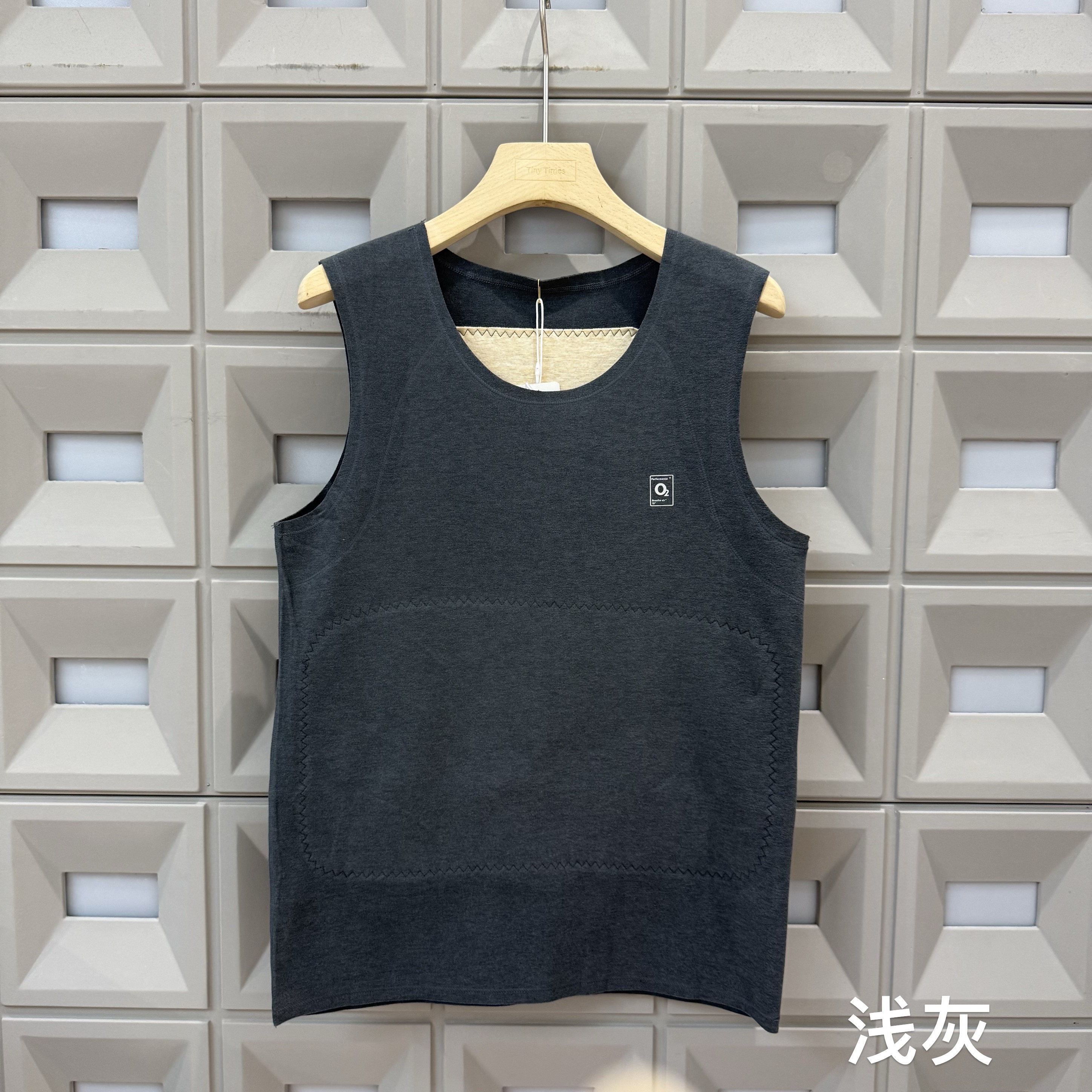 【坦姐严选 实体品质】保暖背心男士秋冬季德绒发热内穿7131-2