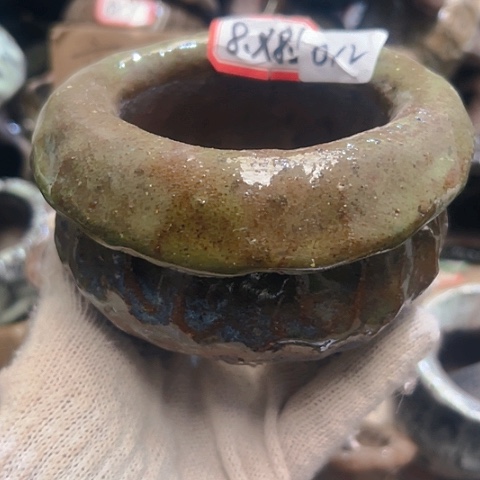 红陶粗陶花盆手工