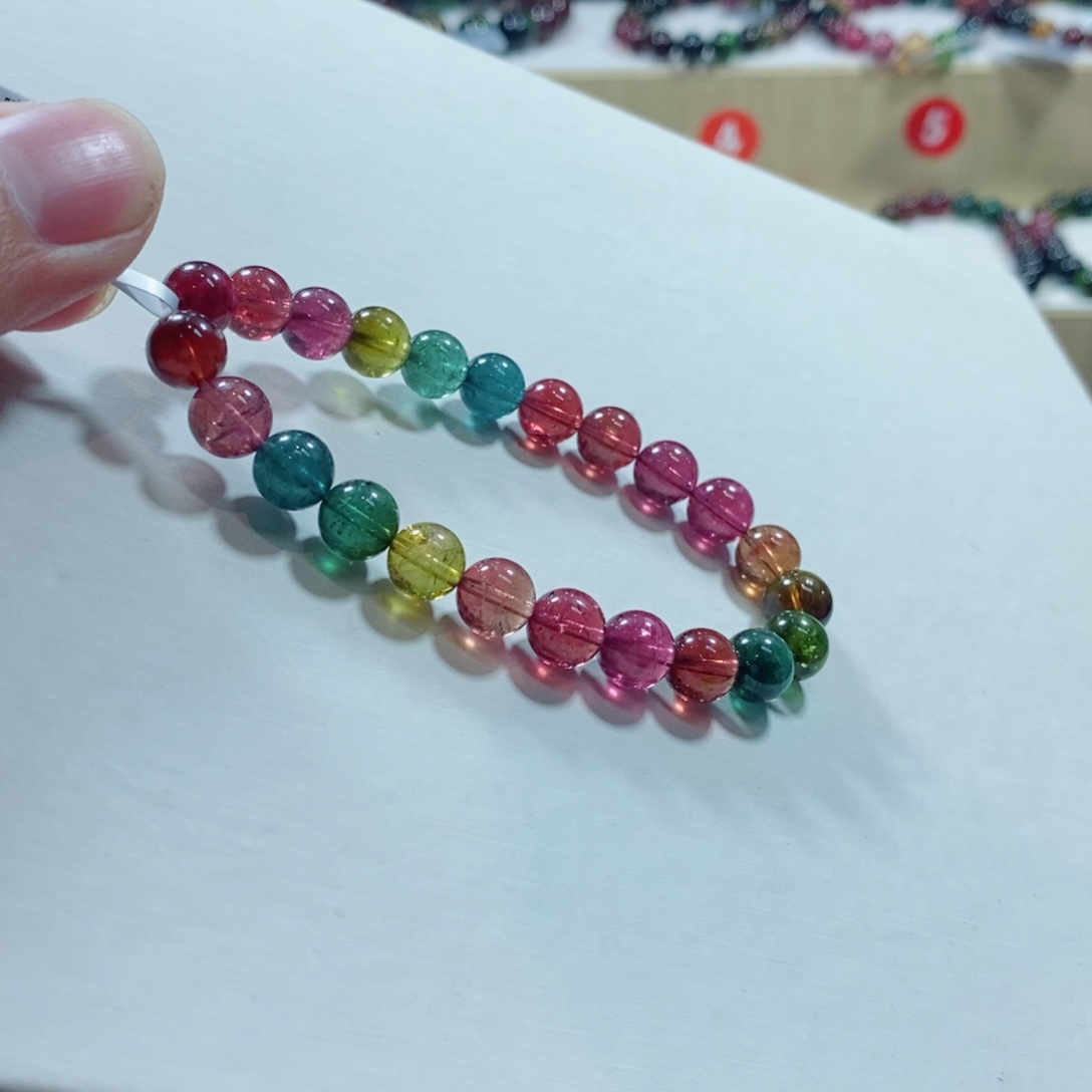 碧玺手链未镶嵌顺*?碧玺