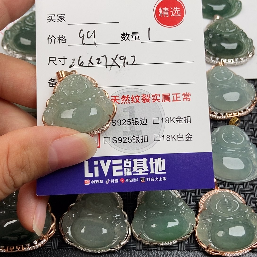 翡翠银S925镶嵌颈饰
