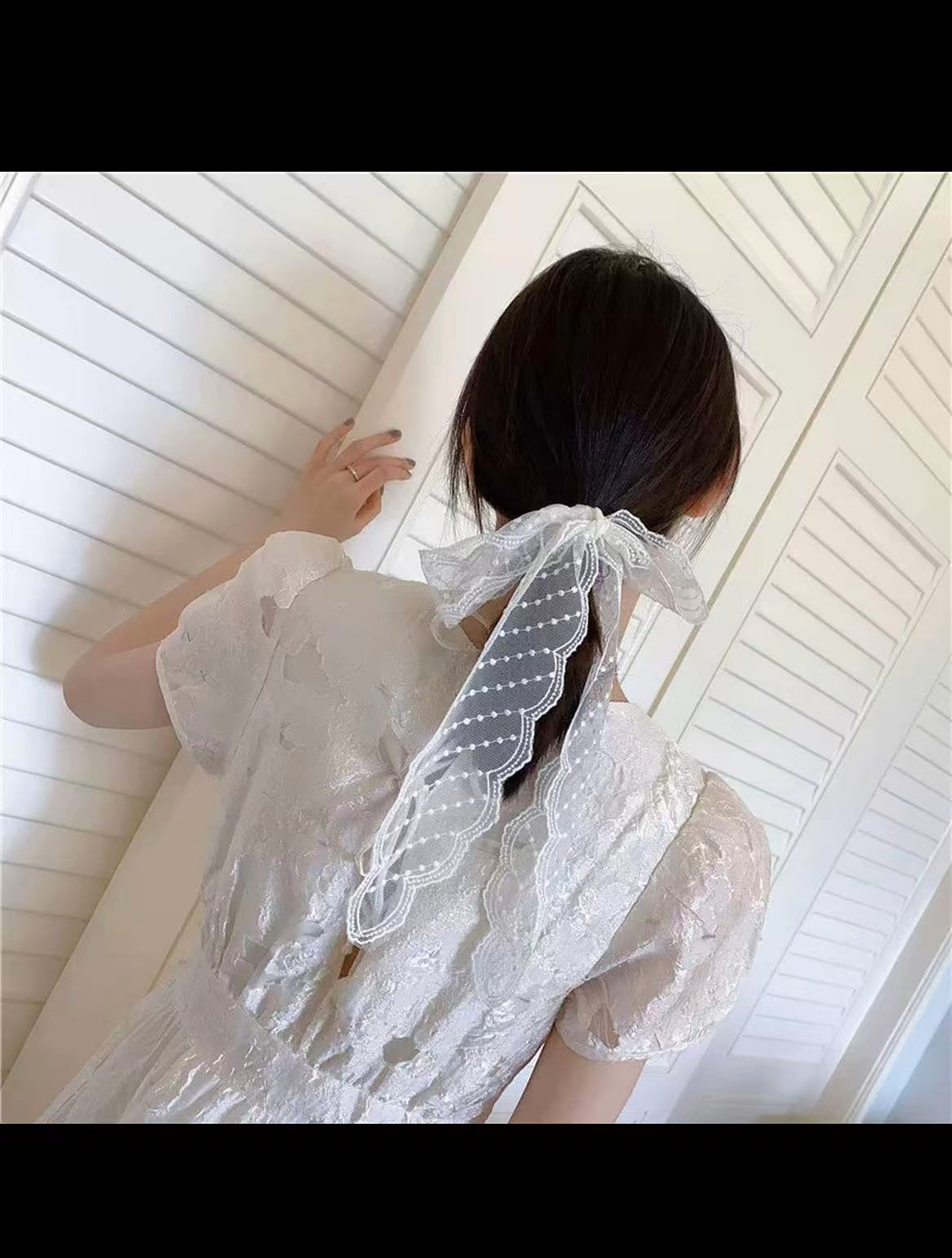 韩国ins复古 长条蕾丝巾春夏百搭装饰多功能腰带