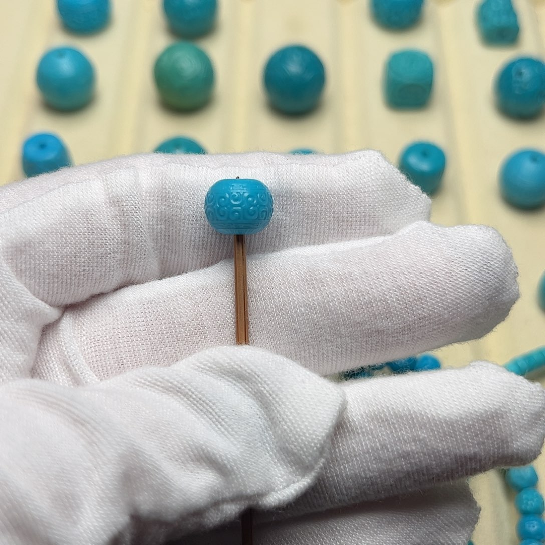 绿松石未镶嵌无镶嵌天然绿松石回纹9.4