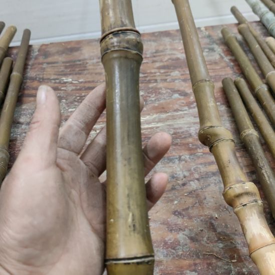 执***乾实心玉竹手把件金条料