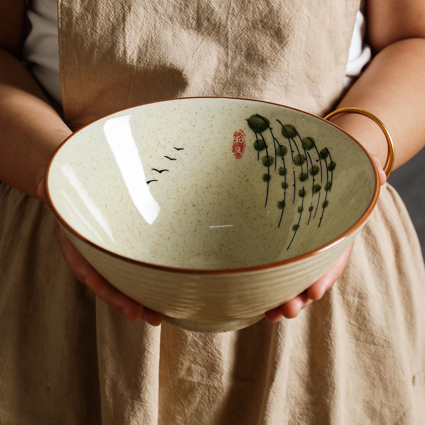 泗水砭石艺术馆8英寸大面碗微瑕（2个）