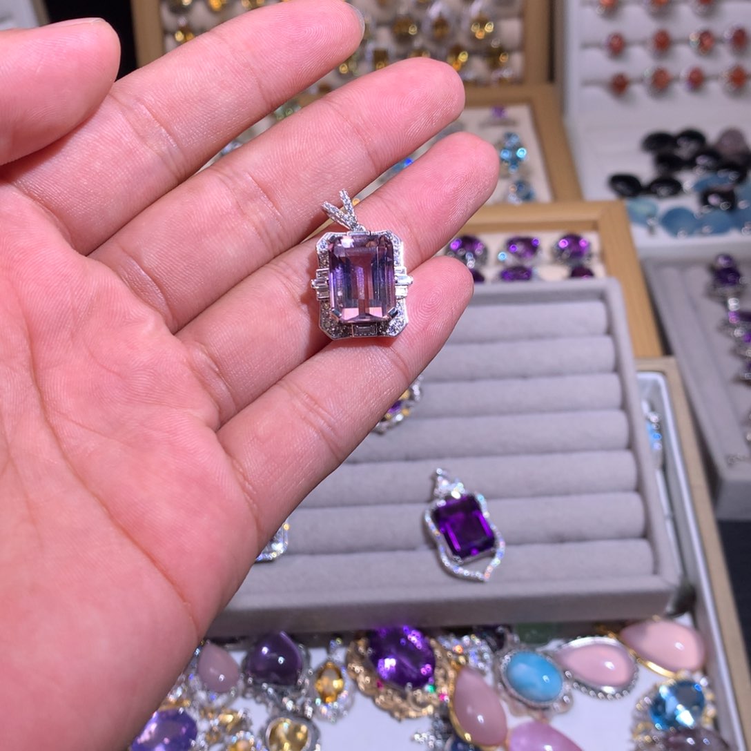 【闪购商品】水晶戒圈银S925镶嵌川**江戒指