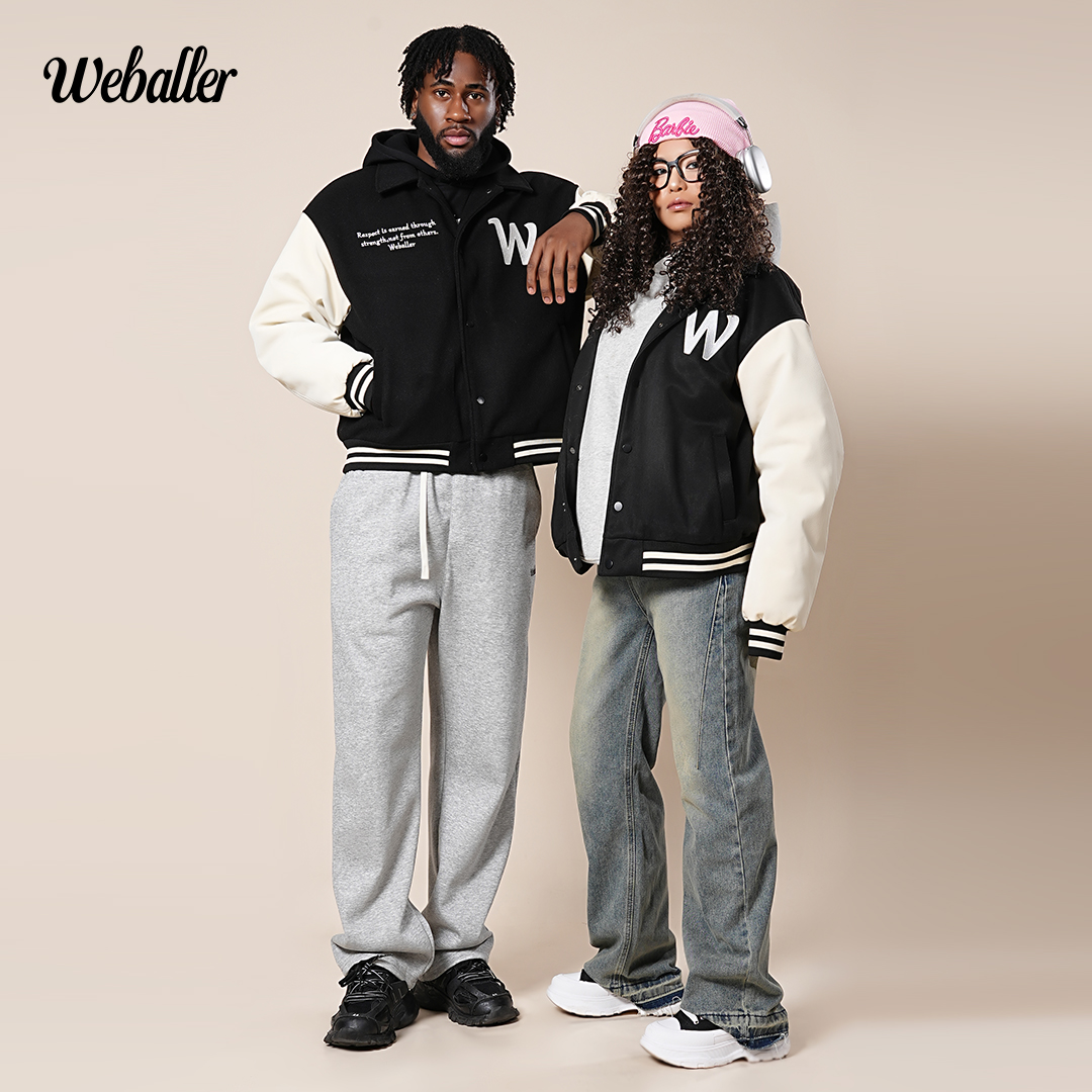 WEBALLER 棒球夹克棉服男外套2025新款冬季棉衣加厚潮牌立领情侣