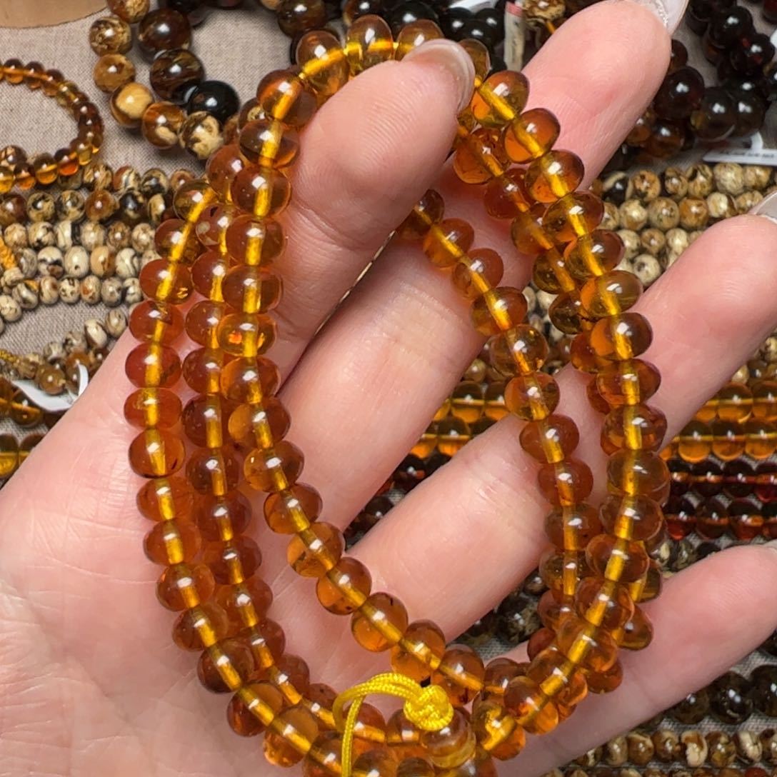 琥珀手链未镶嵌抚顺琥珀金珀