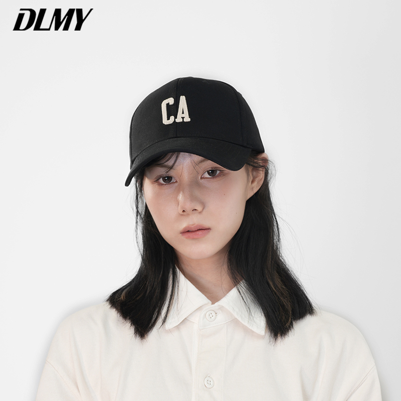 立体刺绣CA定织绵质鸭舌帽硬顶遮阳男女款棒球帽子简约百搭