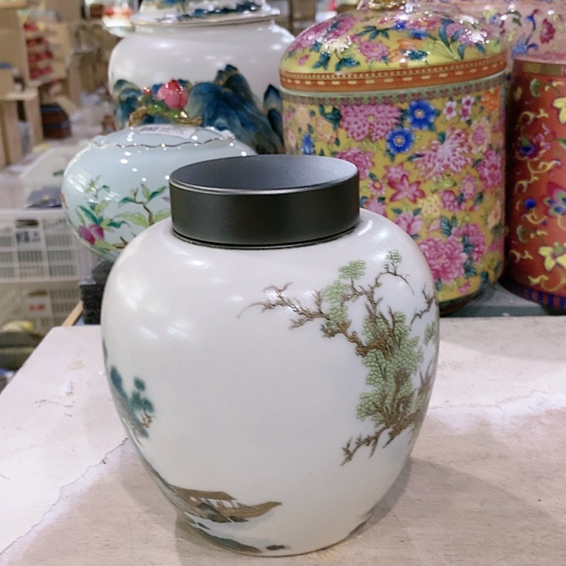 【闪购商品】瓷片陶瓷茶叶罐密封罐