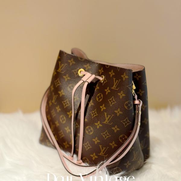 大吉中古/全新未使用lv粉色noe水桶单肩包