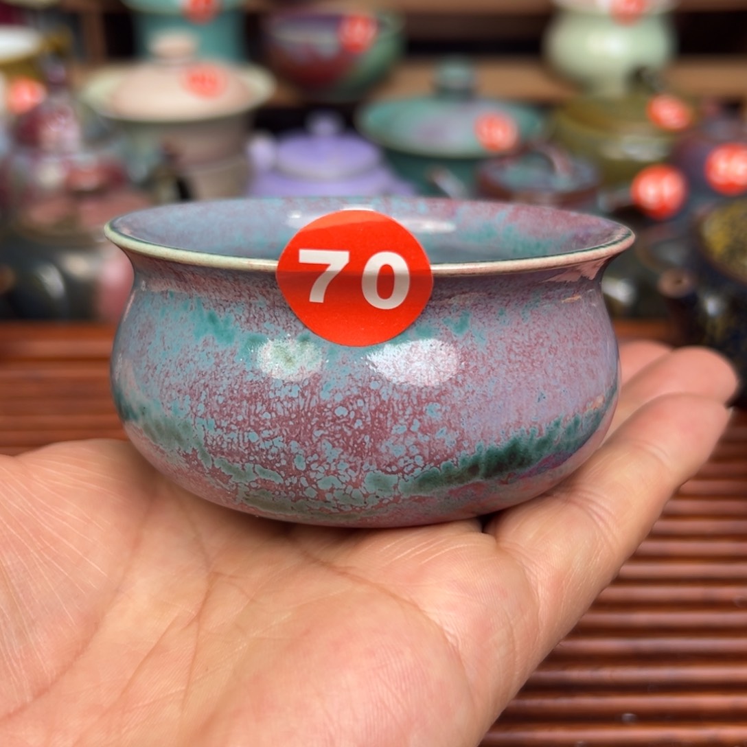 手工制作钧窑茶器