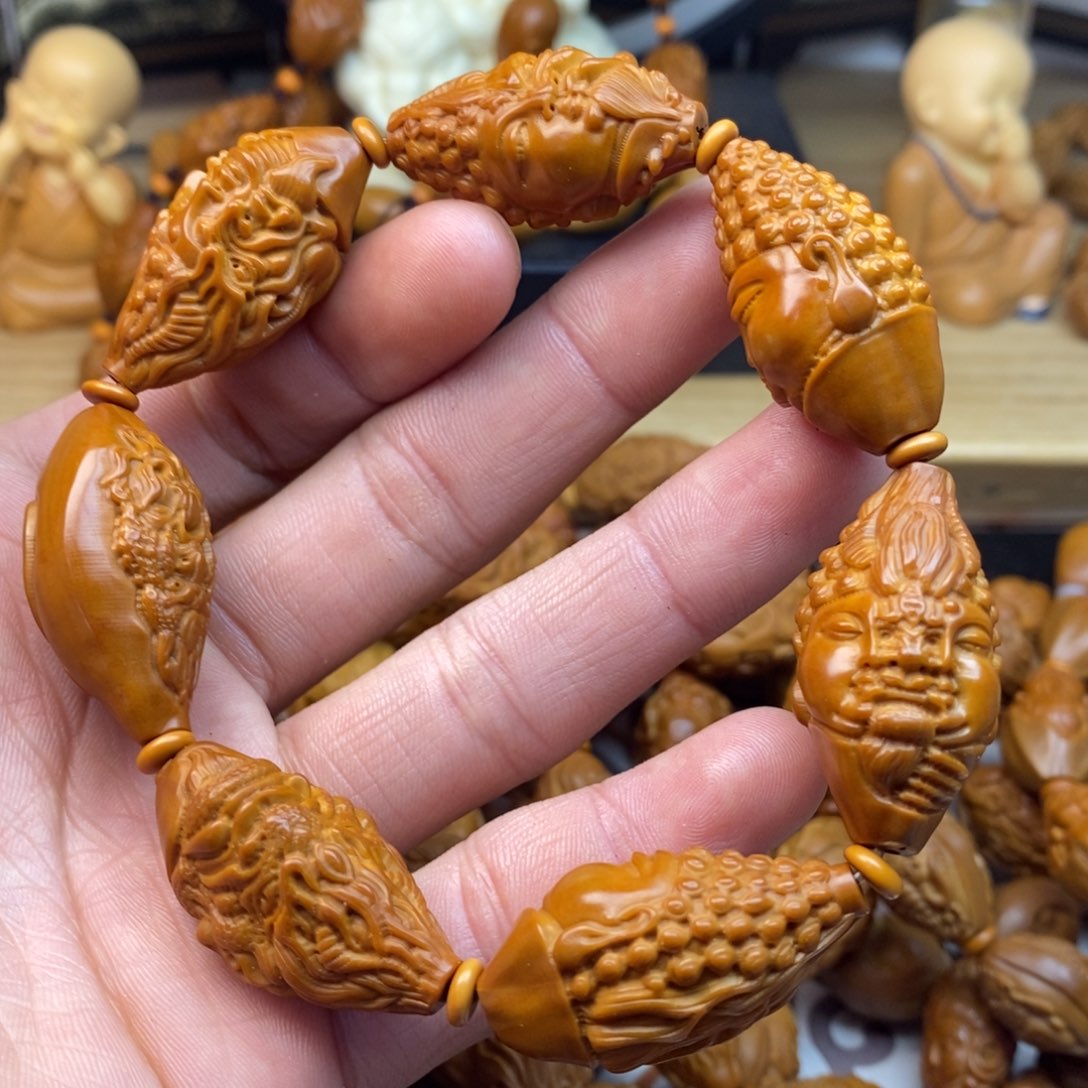 橄榄核手串/手链橄榄核雕刻工艺手串369