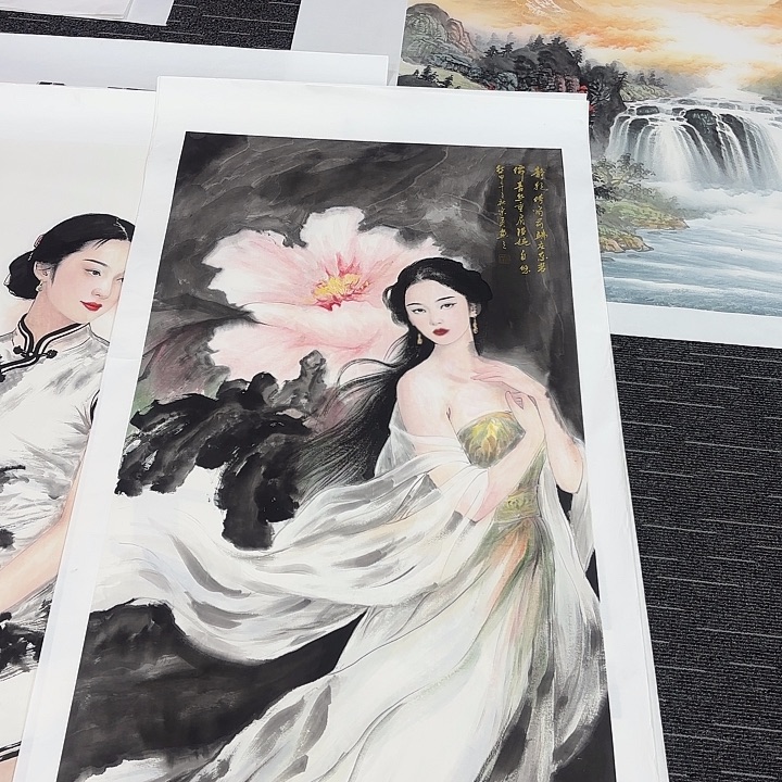 z***o国画美女图画作品