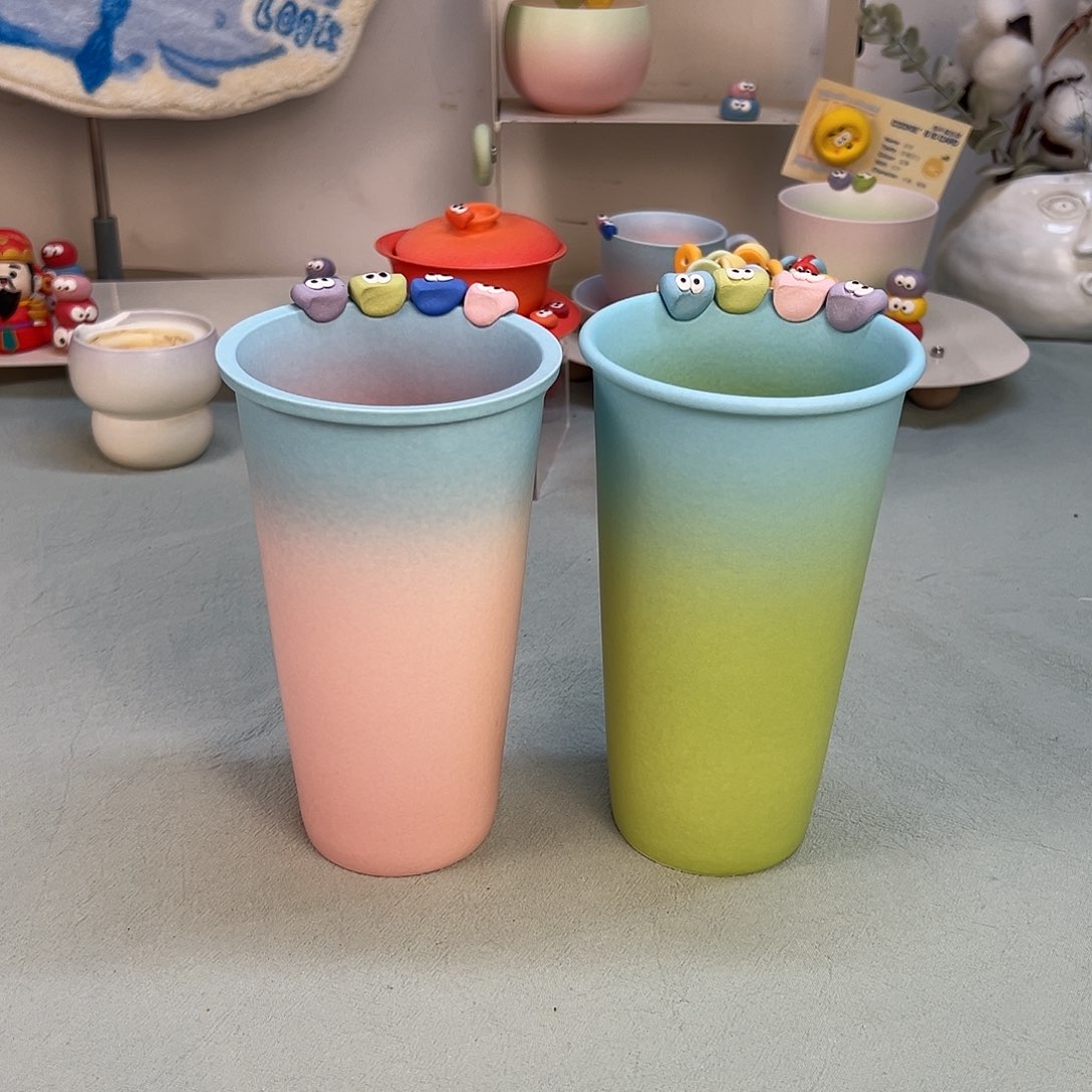 摆件陶牛饮杯 价格286