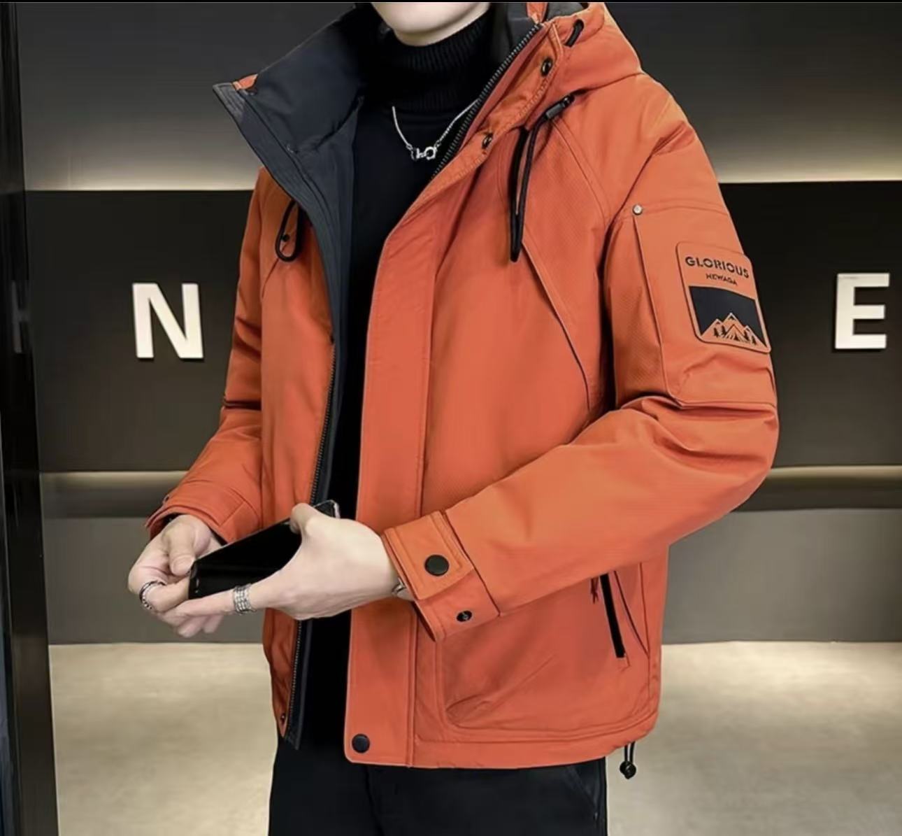 佳迪冬季时尚加厚新款工装休闲冲锋衣雪山防寒服8959