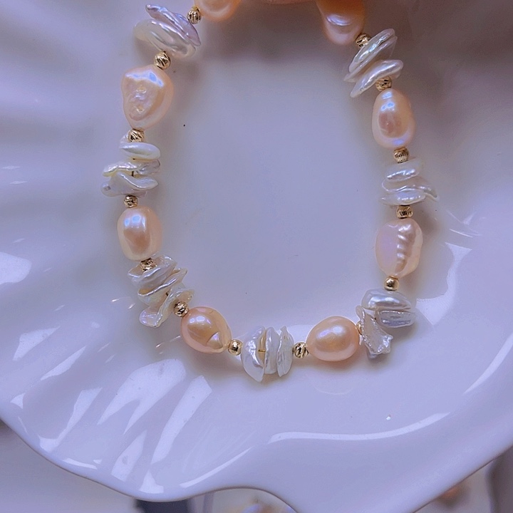 淡水珍珠手绳合金