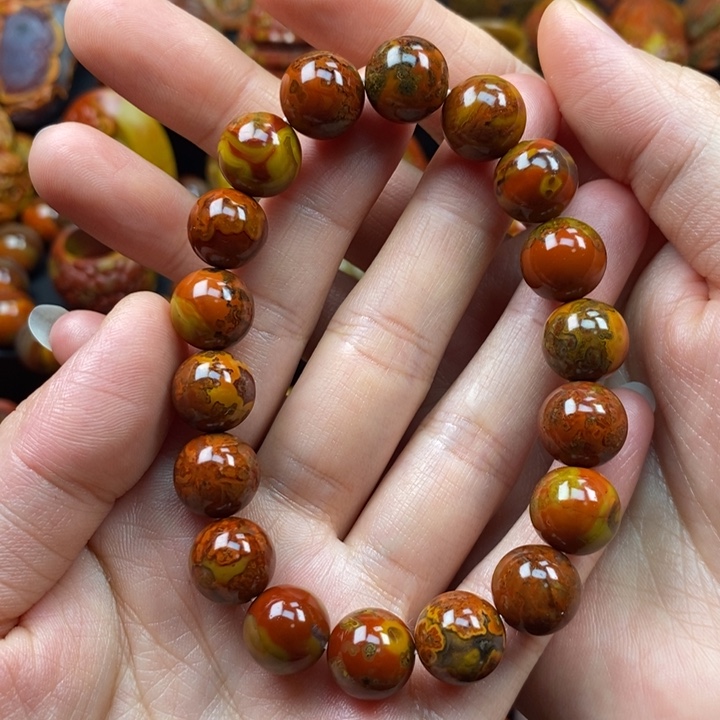 玛瑙/玉髓未镶嵌手串战国红手串