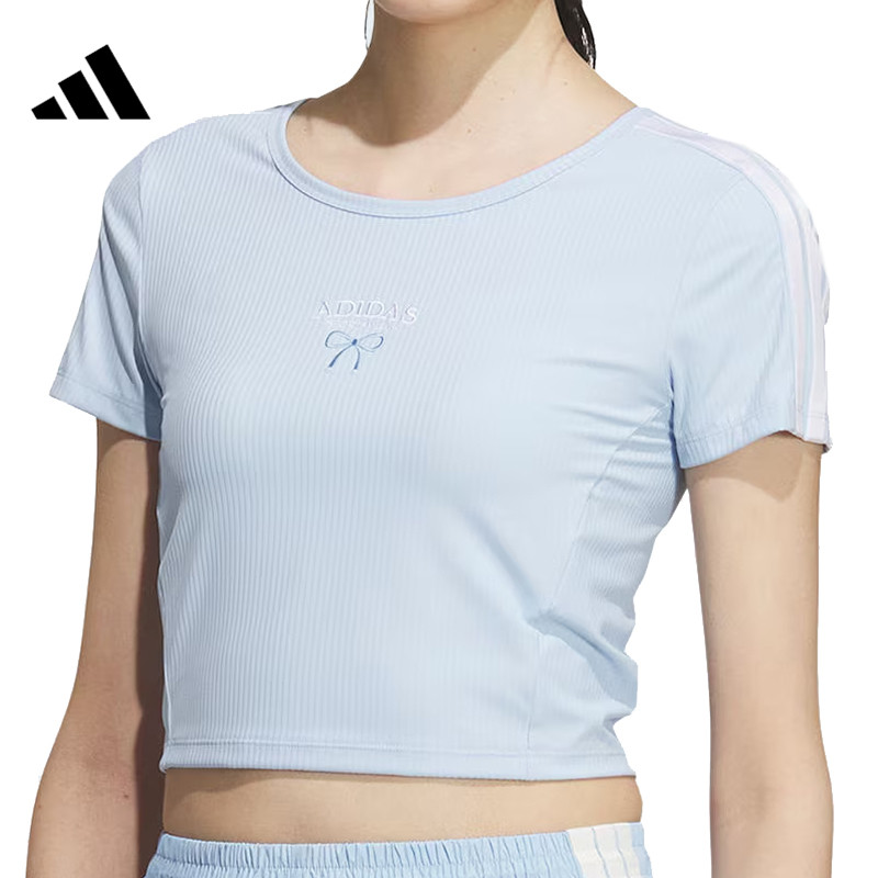 adidas阿迪达斯【吾】女子运动休闲短袖T恤KE5792